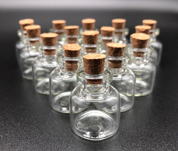 10pcs Transparent Mini Empty Glass Bottles With Cork Wishing