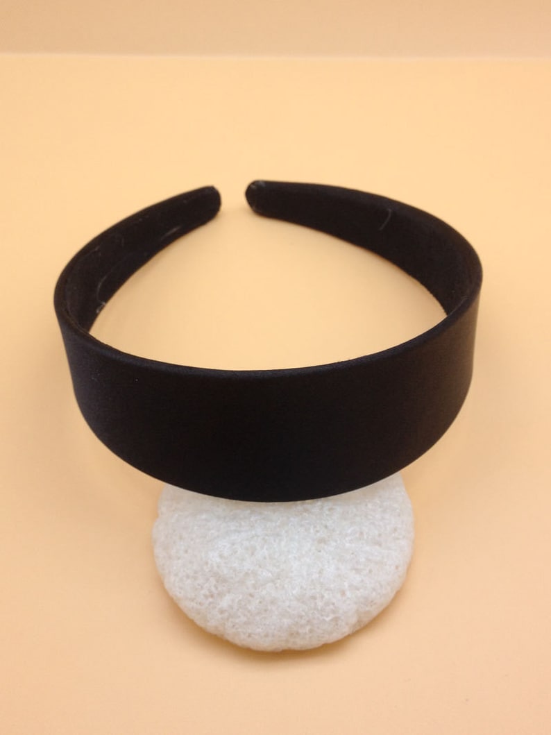 Satin Headbands 10pcs 40mm Wide Black Hair Hoop Blnk Hair Band Etsy