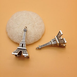 SELL 7pcs 22x47mm antique silver Paris eiffel Tower pendants charms