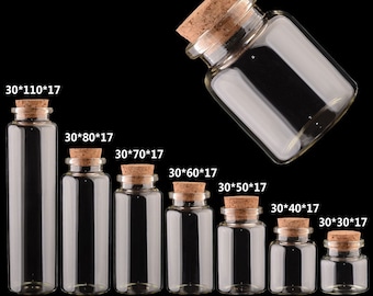 Glass Bottles 10 PCS Empty Glass Vials Glass Bottles Mini Glass Bottles Glass Vials With Cork Tiny Bottle Small Glass Jar Small Cork