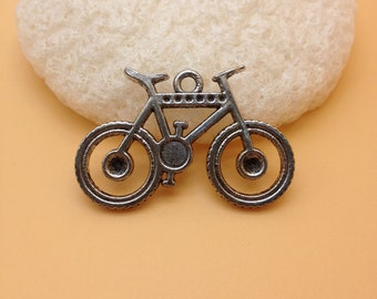 10pcs 23x35mm Bicyclette Charms Pendentifs Antique Silver & Antique Bronze Bicyclette