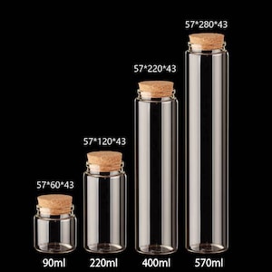 Glass Bottles Empty Glass Vials Glass Bottles Mini Glass Bottles Glass Vials With Cork Tiny Bottle Small Glass Jar Small Cork DIY