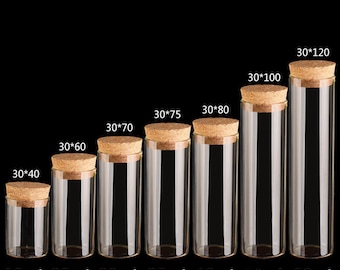 4 PCS Empty Glass Vials Glass Bottles Mini Glass Bottles Glass Vials With Cork Tiny Bottle Small Glass Jar Small Cork DIY Glass Bottles