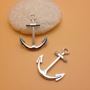 10pcs 27x32mm Anchor Charms Nautical Charm Sailor Charm Pirate Vintage Style Pendants Antique Silver&Antique Bronze