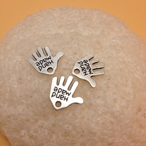Palm Charm Hand Charm Vola Pendants Charms 100pcs 12x12mm Antique Silver Accessory