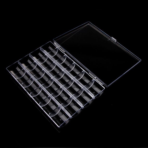 24 grid nail box translucent plastic