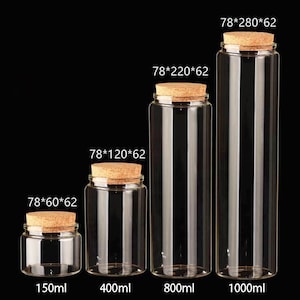Glass Bottles Empty Glass Vials Glass Bottles Mini Glass Bottles Glass Vials With Cork Tiny Bottle Small Glass Jar Small Cork DIY