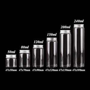 Mini Glass Bottles Jewelry Packing Cute Bottles Aluminum Cover Screw Top Empty Jars Containers