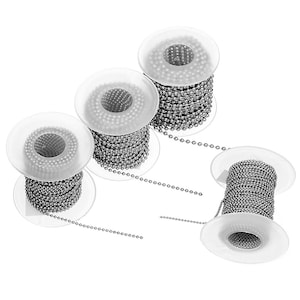 Stainless Steel Ball Chain 1.5mm 2mm 2.4mm Beaded Ball Stainless Steel Chain Bulk Jewelry Chains for DIY Necklaces Jewelry Making Supplies