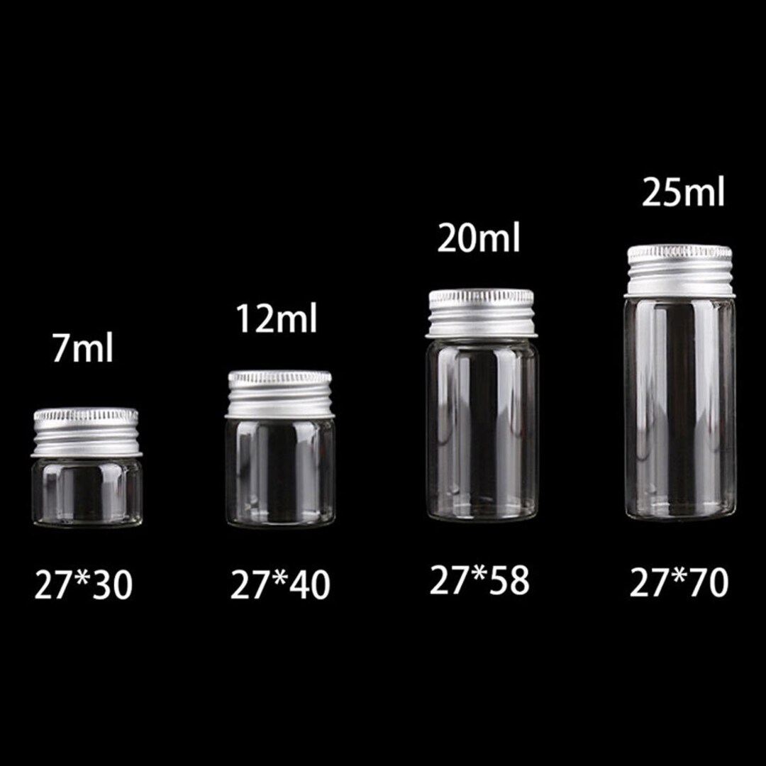 Glass Bottles 10 PCS Mini Glass Bottles Jewelry Packing Cute Bottles