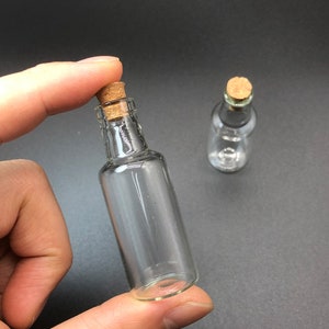 12ml 22x60x7mm Transparent Mini Empty Glass Bottles With Cork Wishing Message Vials Jars Container Gift Home Decoration Accessories