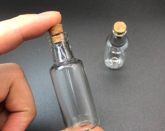 12ml 22x60x7mm Transparent Mini Empty Glass Bottles With Cork Wishing Message Vials Jars Container Gift Home Decoration Accessories