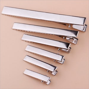 Crocodile Clip 100pcs Plated White K Duckbill Clip Charm Diy Hair Accessories Hairpin Supplies