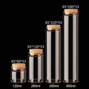 Glass Bottles Empty Glass Vials Glass Bottles Mini Glass Bottles Glass Vials With Cork Tiny Bottle Small Glass Jar Small Cork DIY