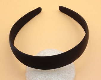 Satin Headbands 10pcs 25mm Wide Black Satin Headbands Hair Crafts Blanks Headbands Beauty Hat Making