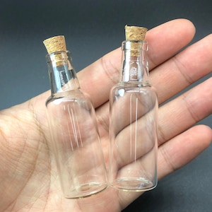 15ml 24x70x8mm Transparent Mini Empty Glass Bottles With Cork Wishing Message Vials Jars Container Gift Home Decoration Accessories