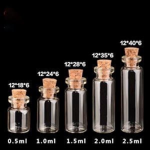 Glass Bottles 10 PCS Empty Glass Vials Glass Bottles Mini Glass Bottles Glass Vials With Cork Tiny Bottle Small Glass Jar Small Cork DIY