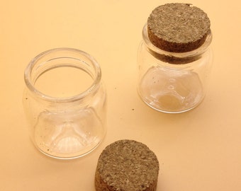 Glass Bottles 4pcs 50ml Empty Glass Vials Glass Bottles Mini Glass Bottles Glass Vials With Cork Tiny Bottle Small Glass Jar Small Cork DIY