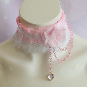 Premade Kittenplay day collar - Joyuko - DDLG mdlg cgl princess costume - kitten petplay pet choker daddy kink necklace - by Nekollars