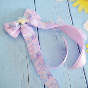 Made to Order - Lolita hair bow - pastel pink rainbow bow - fairy kei bow romantic pastel goth pastelgoth princess bow kawaii costume bow