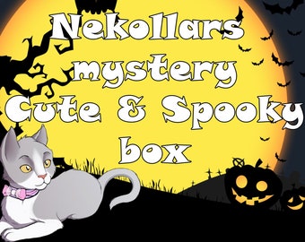 Nekollars Mystery Cute and Spooky Box - Goth Witch Halloween space suprise package with Choker included