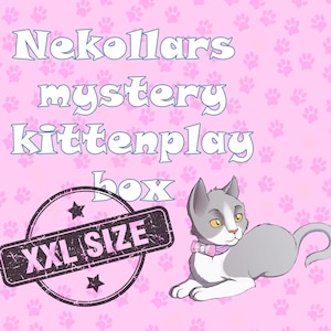 Nekollars Mystery Kittenplay Box in XXL Size - Kitten play Pet space suprise package with Collars included