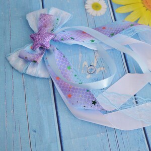 MtO - Mermaid hairbow - pastel cute colourful bow - fairy kei harajuku romantic pastelgoth lolita bow kawaii costume bow by Nekollars