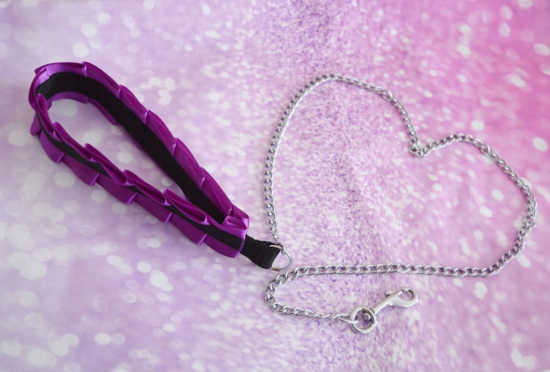 bdsm proof leash nekollars ddlg daddy kink princess kitten play gear by Nekollars Kittenplay leash Made to Order usable for dogs too