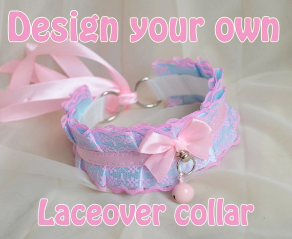 Design Your Own Kitten Play Collar Pleated Choker W Lace Kittenplay Daddy Kink Ddlg Collar by Nekollars please Read Description Etsy