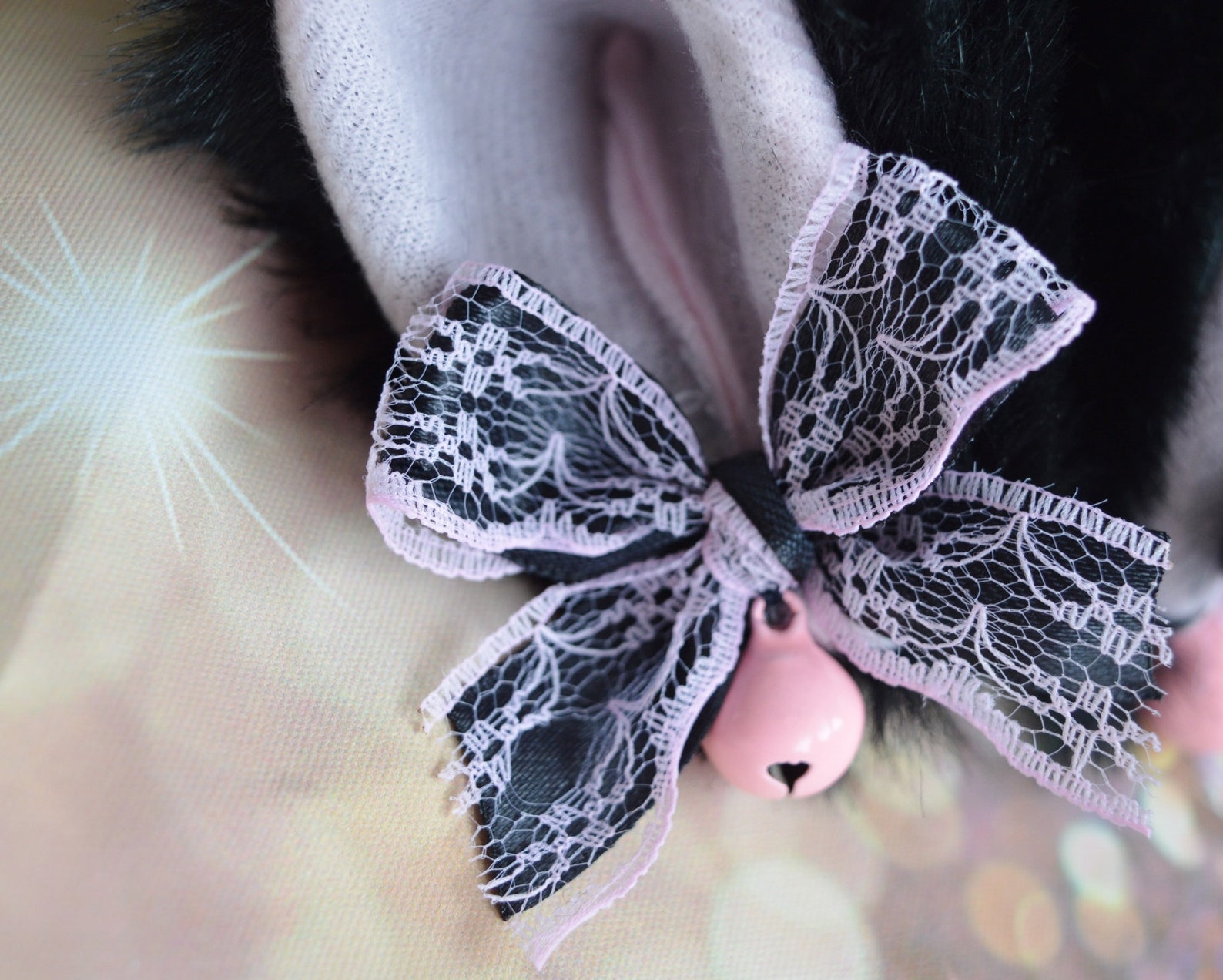 Made to Order Kitten Play Clip Cat Ears With Ribbon Bows Etsy