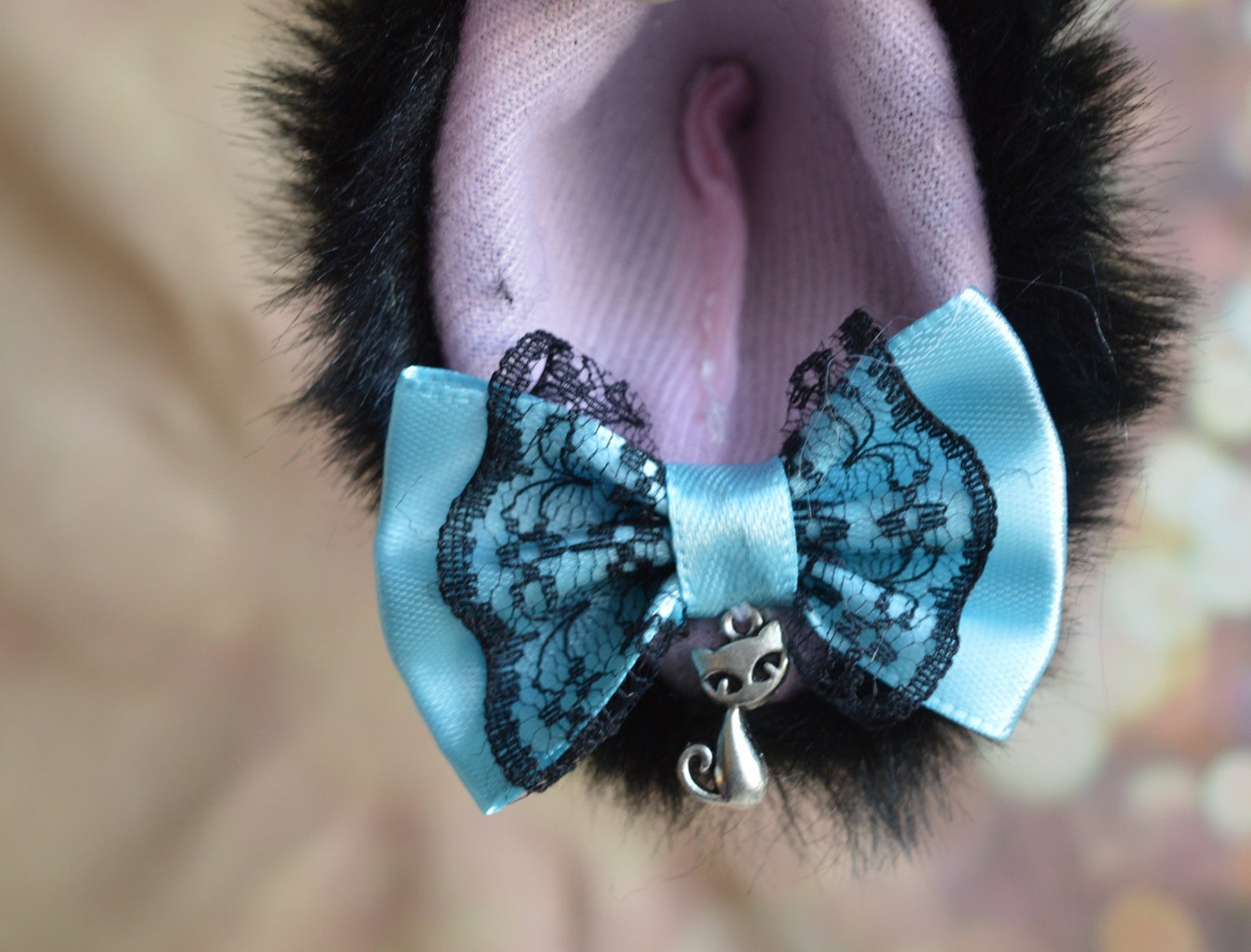 Mto Kitten Play Clip on Cat Ears With Ribbon Bows Neko Etsy