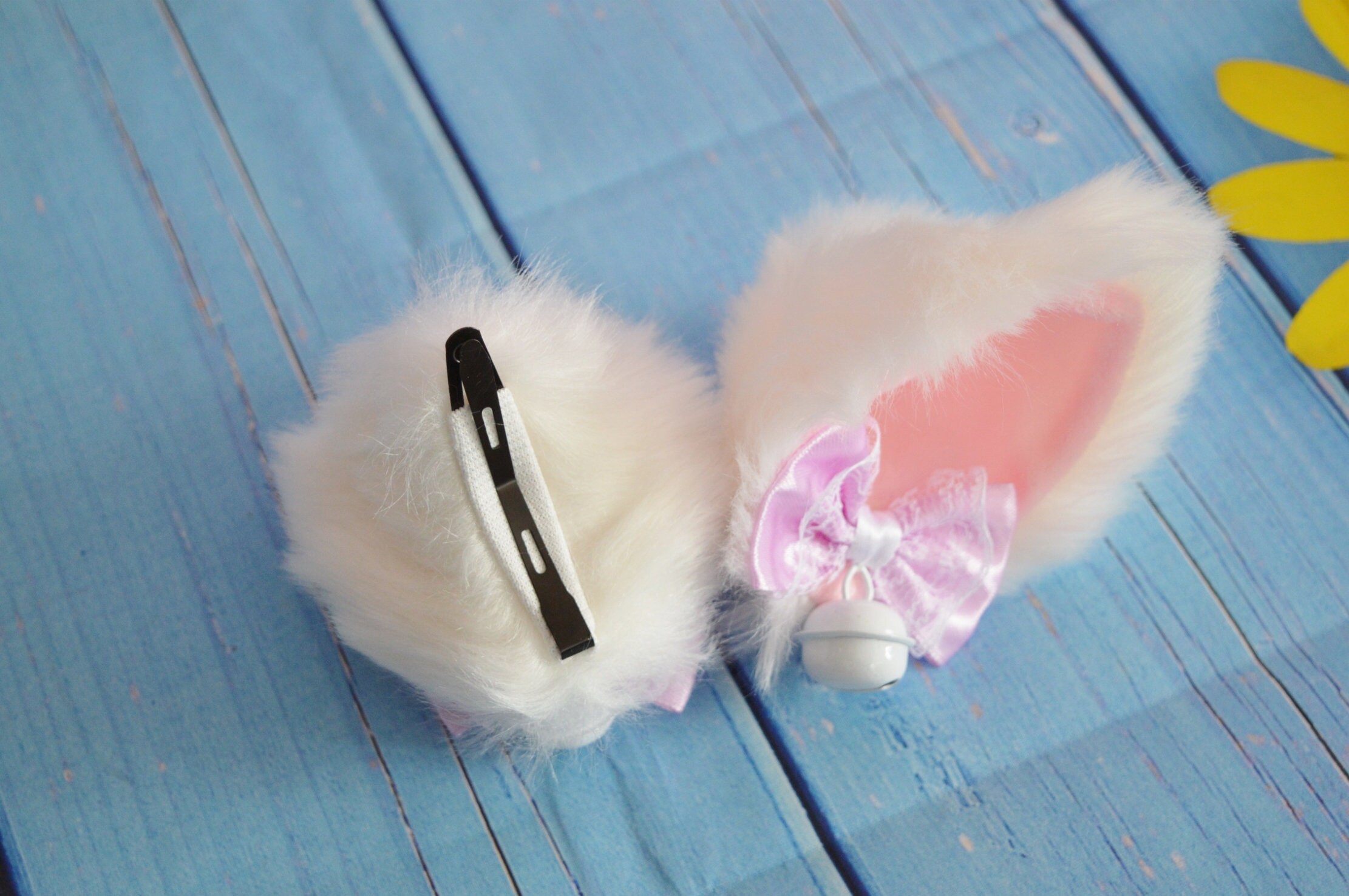 Premade Kitten Play Clip on Cat Ears With Ribbon Bows Neko Etsy Sweden