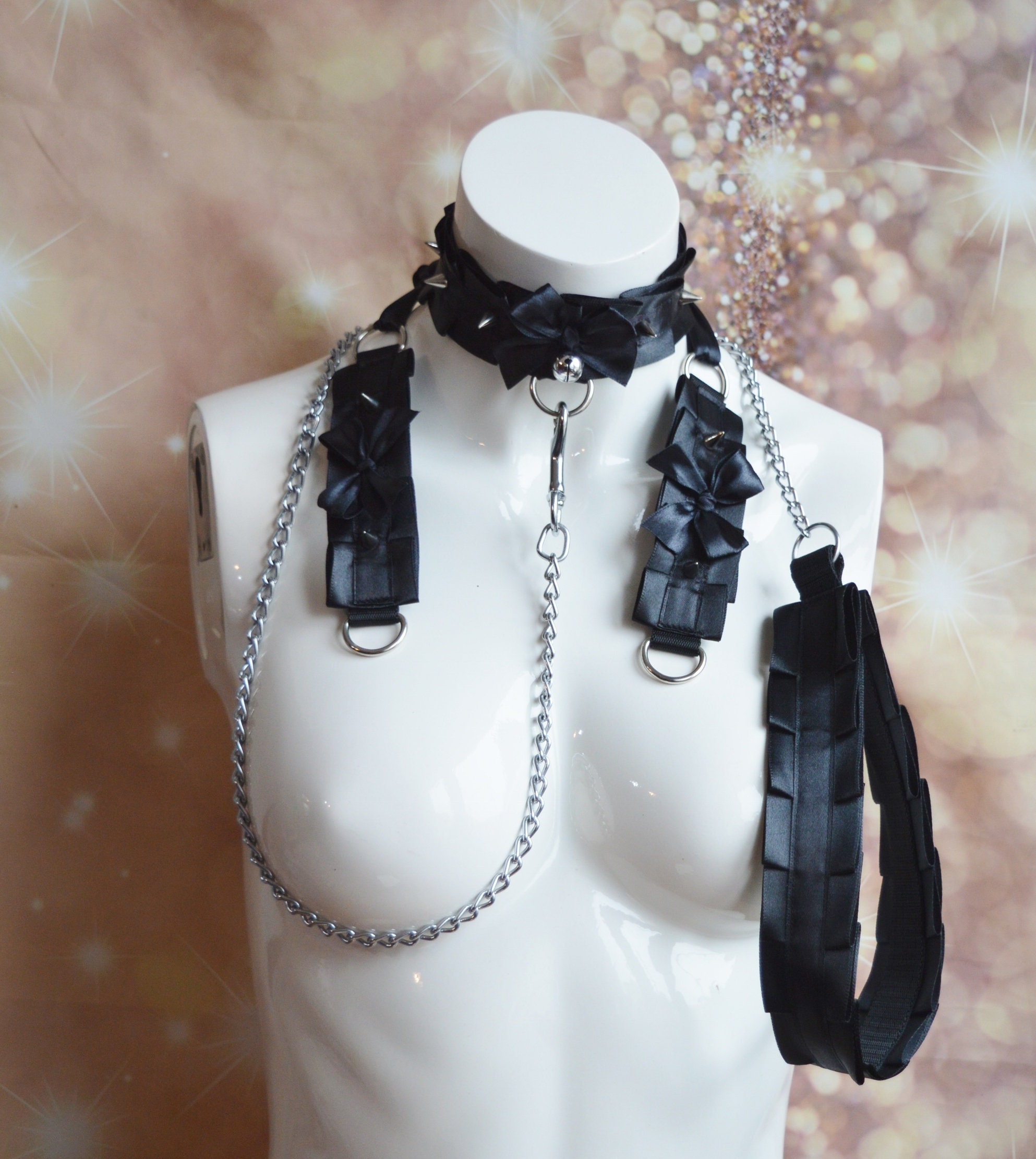 Made to Order Kitten Play Collar Leash and Cuffs Set Etsy