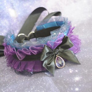 Premade Kittenplay day collar - Falling Star - DDLG mdlg cgl princess costume - kitten petplay choker daddy kink necklace - by Nekollars
