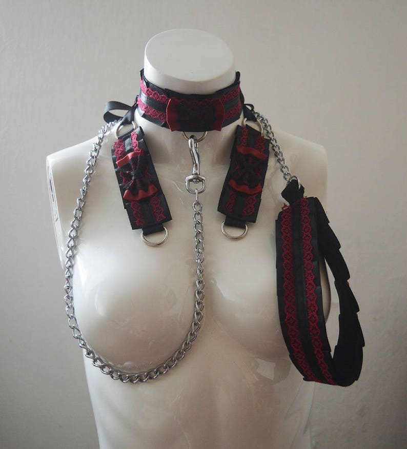 Made to Order Kitten Play Collar Leash and Cuffs Set Etsy