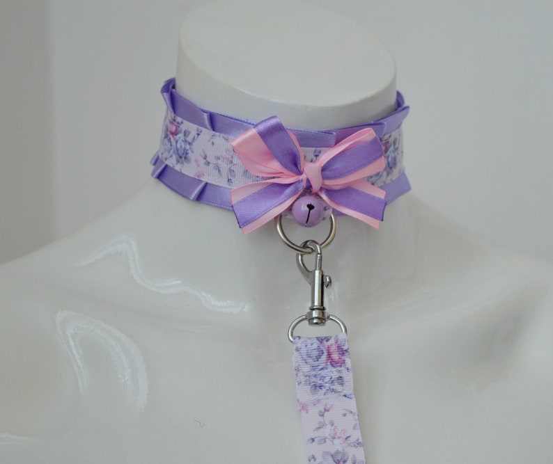 Made to Order Kitten Play Collar Leash Set Lilac Blossom Etsy