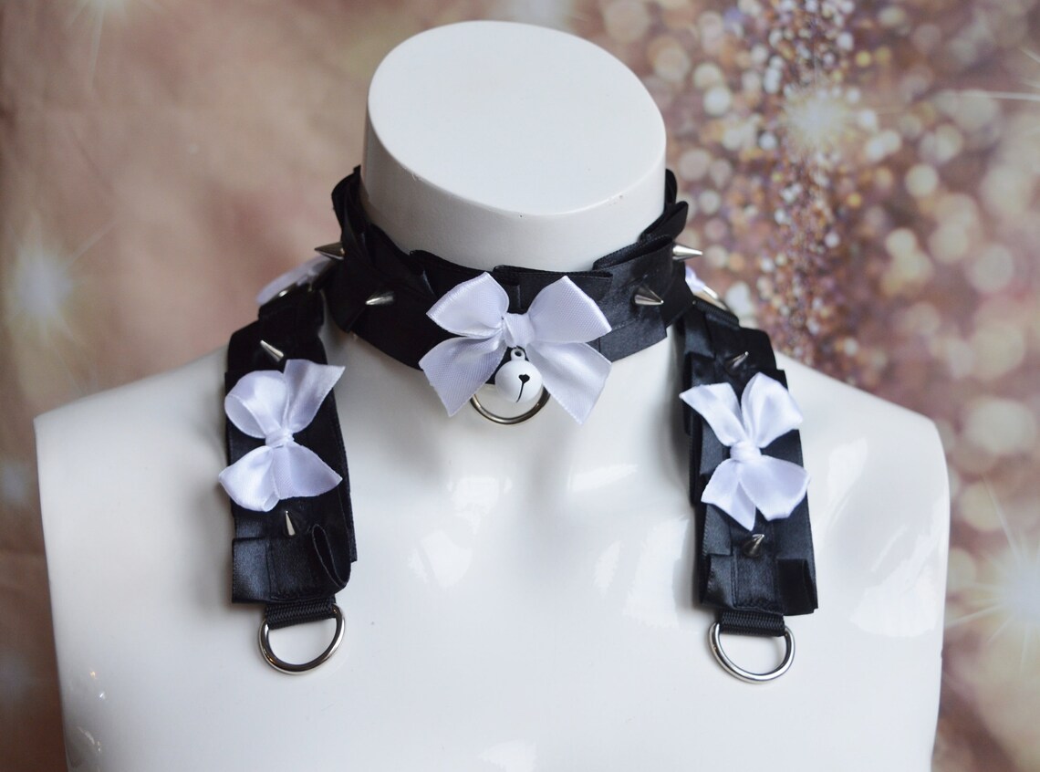 Made to Order Spiked Kitten Play Collar and Cuffs Set Etsy