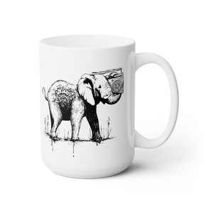 Elephun Elephant Ceramic Mug 15oz