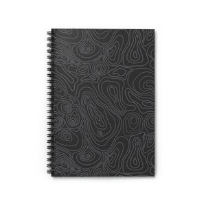 Map Topographic Spiral Notebook - Ruled Line