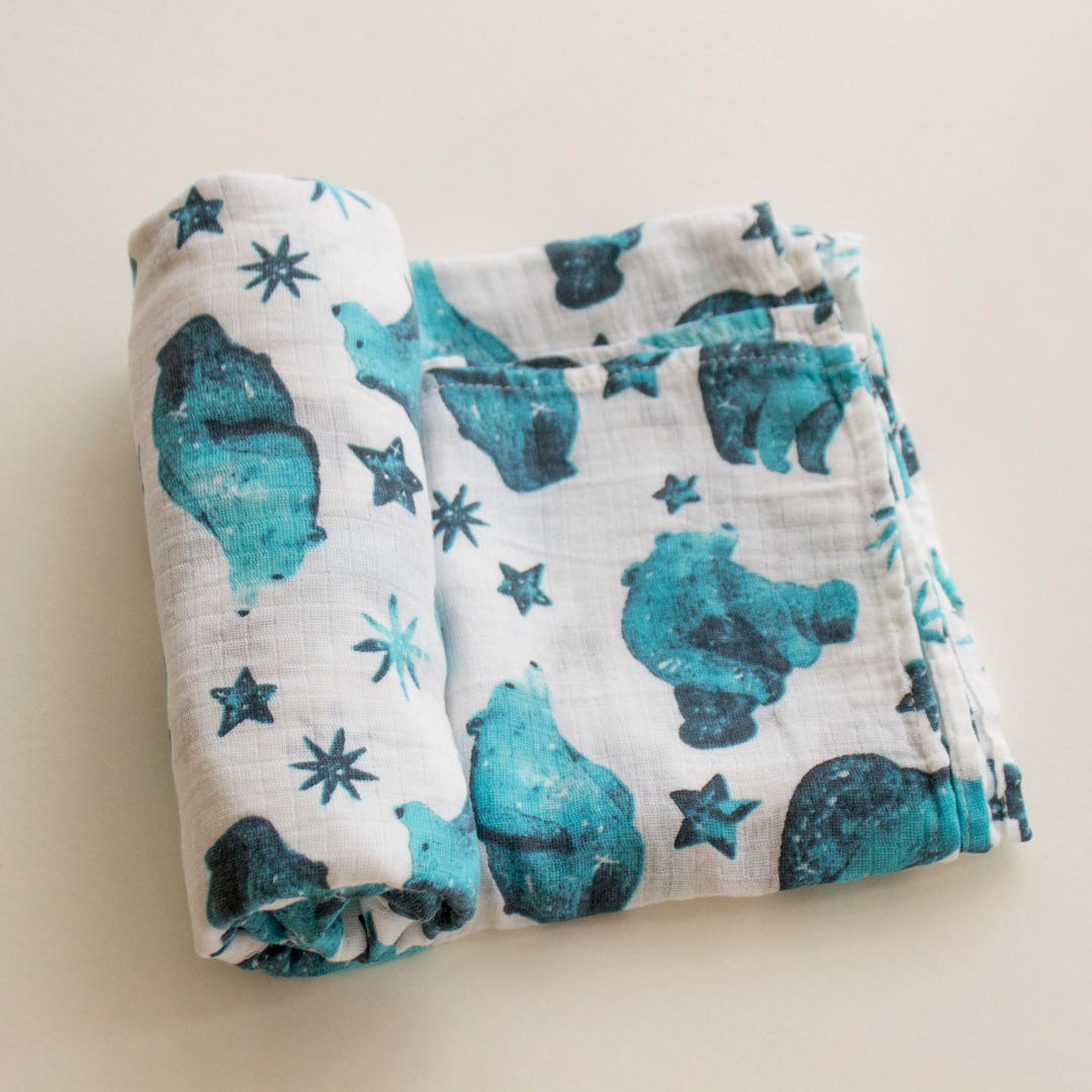 Unisex Bear Swaddle Blanket, Hospital Blanket, Constellation, Woodland 40x40 Etsy