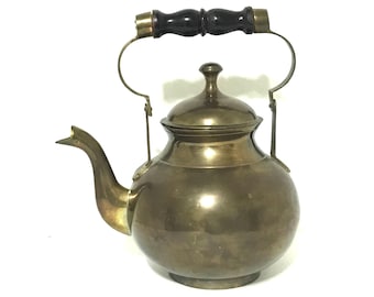 Vintage Brass Tea Kettle Brass Footed Tea Kettle Brass Teapot Brass Tea Pot Brass Kettle Footed Teapot Footed Tea Pot Brass Kitchen Decor