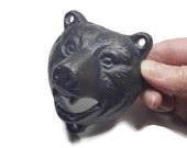 Black Cast Iron Bear Bottle Opener Rustic Decor Cabin or Lodge Decor Man Cave Bar
