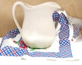 White Stoneware Pitcher