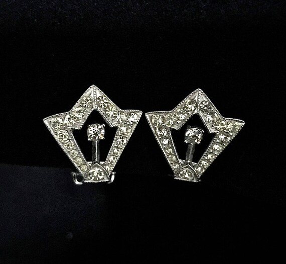 Vintage Eisenberg Earrings Signed Eisenberg Ice E… - image 1