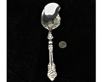 Extra Large Antique Sterling Silver Serving Spoon 925 Silver 11.5" One Of A Kind Large Wallace Silver Spoon Wedding Gift Anniversary Gift