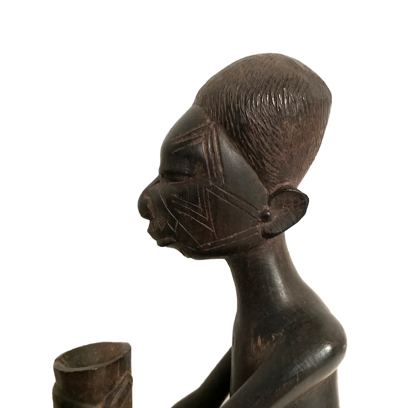 Vintage Pair African Figurine Carvings From Kenya Hand Carved Etsy