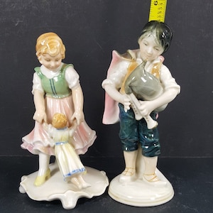 1919 Karl Ens Porcelain Figurine Set, Musician and Dancers