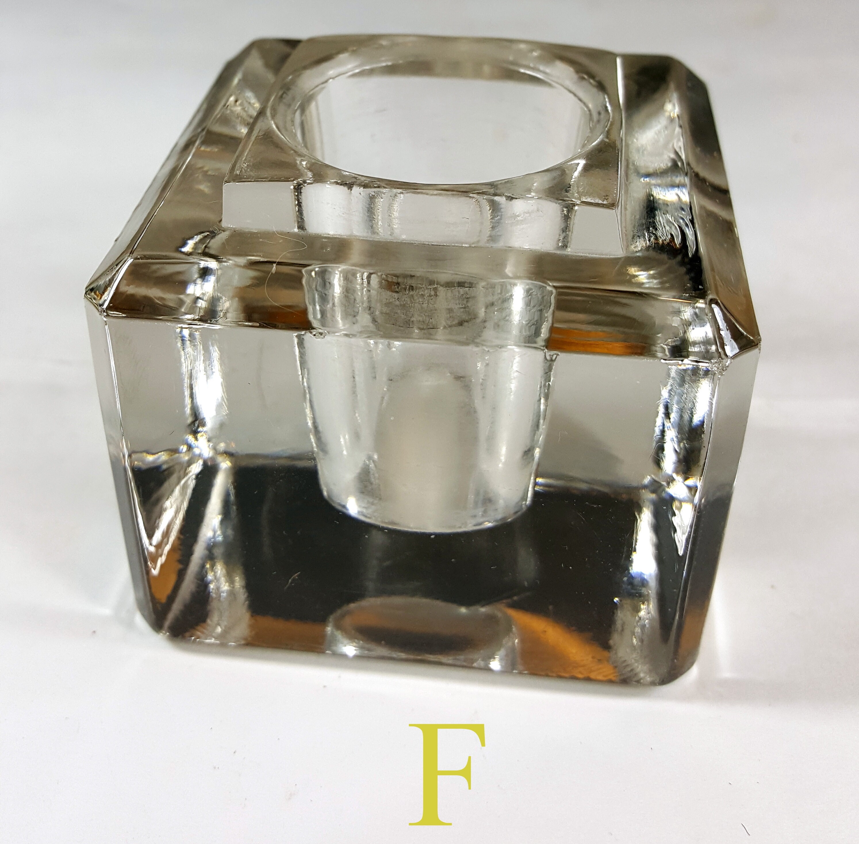 Collectibles Collectible Glass Antique Glass Inkwell Bottle Desk ...