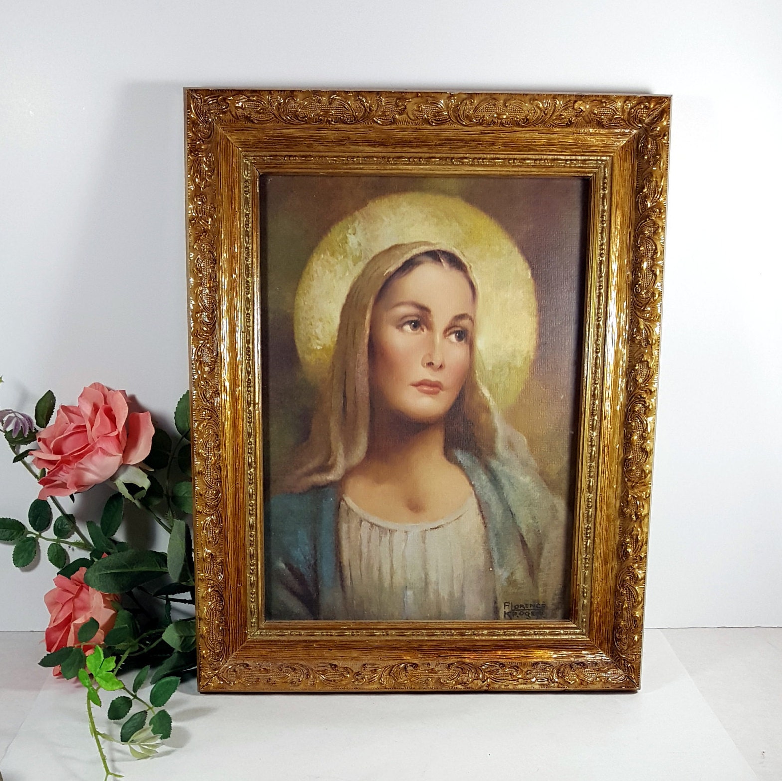 FRAMED MADONNA Virgin Mary Framed Catholic Art Print Gift Etsy