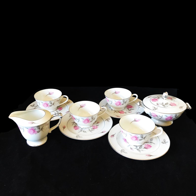 Vintage Sango Japan Fine China Tea Set For 4 Sango China Etsy